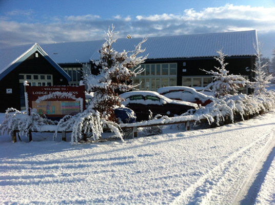 Headquarters in the snow