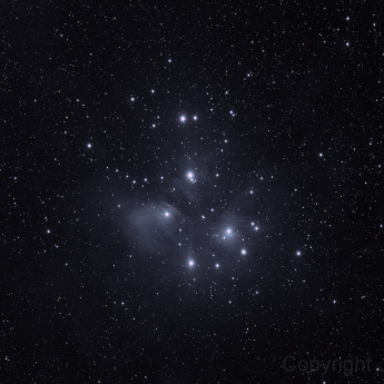 Messier 45, color enhanced