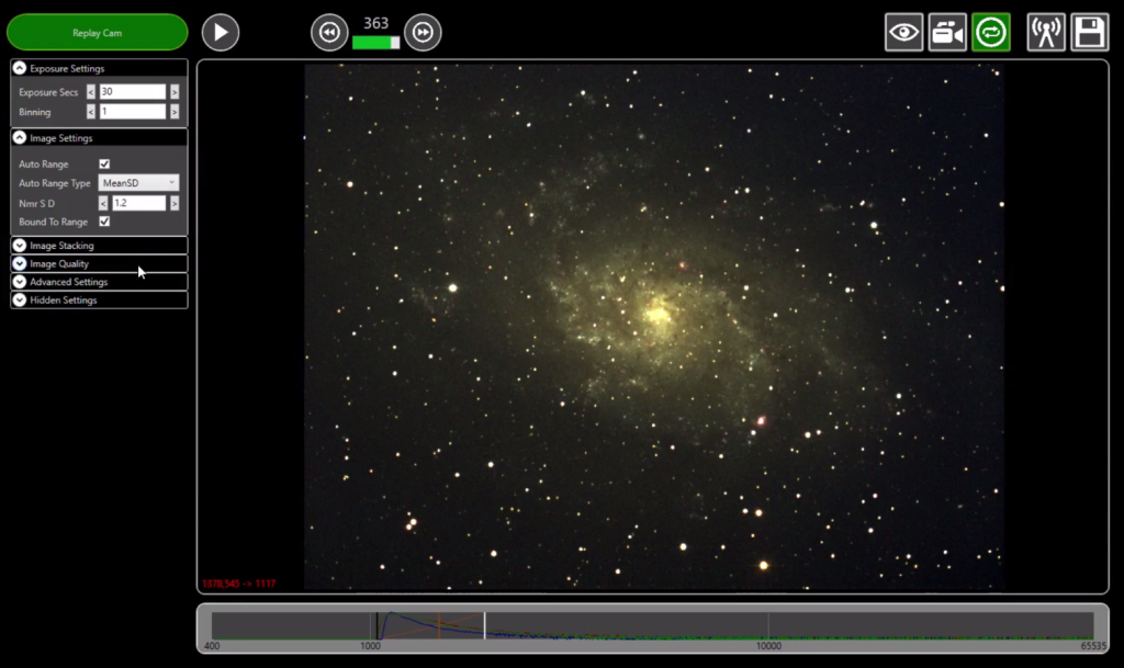 Video astronomy in action