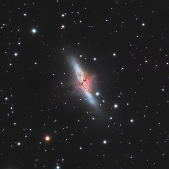 M82 Cigar Galaxy in LRGB
