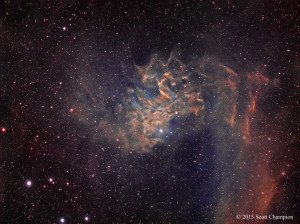 225 mins-Ha,Sii,Oiii, ES 102ED, NEQ6 Pro, processed with Star Tools 1.3 using the Hubble SHO Palette