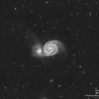 M51 in Luminance