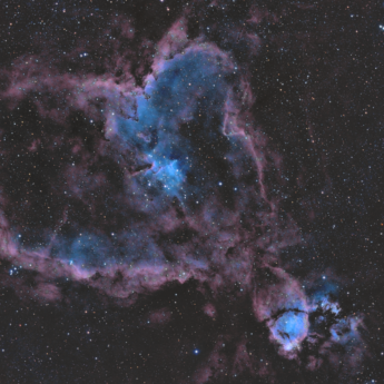 Heart Nebula Narrowband Bi-Color RGB Stars