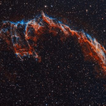 NGC 6992 Eastern Veil in bicolour narrowband