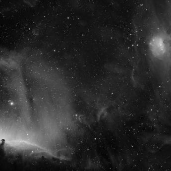 Horsehead nebula and Orion nebula together