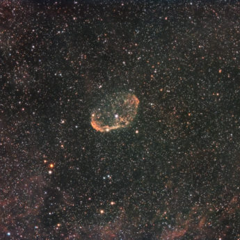 NGC6888 Crescent Nebula in city light pollution
