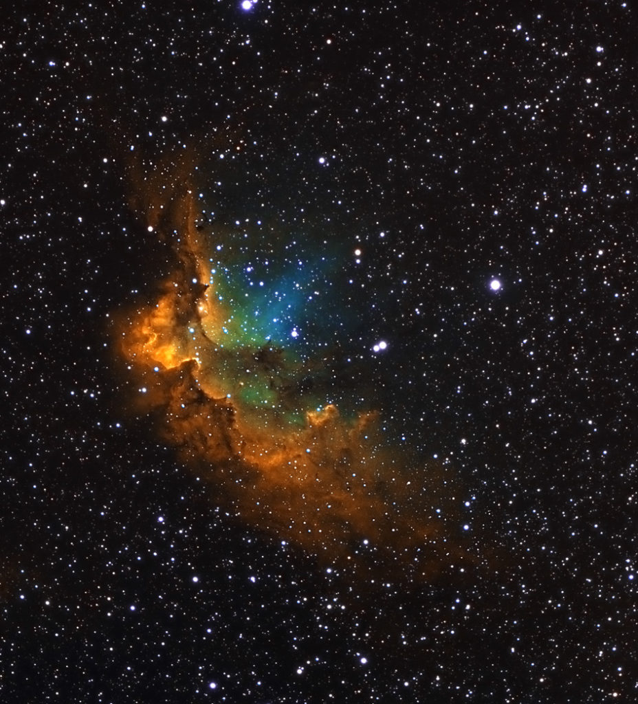 Narrowband Wizard Nebula taken with Atik Horizon