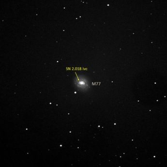Supernova 2.018 ivc in M77 ( Cetus, the whale ).