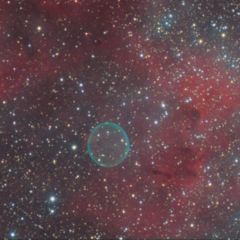 The Soap Bubble Nebula Pn G75.5+1.7 In Cygnus (ha,oiii,lrgb)