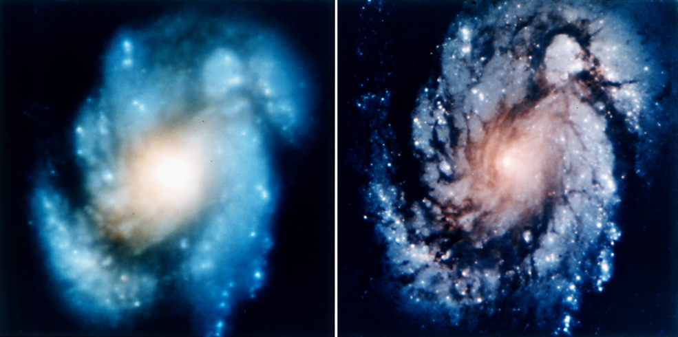 Before and after service mission repair