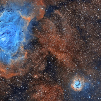 Lagoon nebula, Trifid nebula & Messier 21