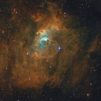 NGC7635 in SHO-RGB, 19 exposure hours.