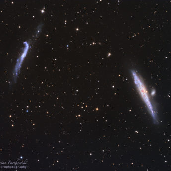 The Whale Galaxy (NGC 4631) and the Hockey Stick Galaxy (NGC 4656)