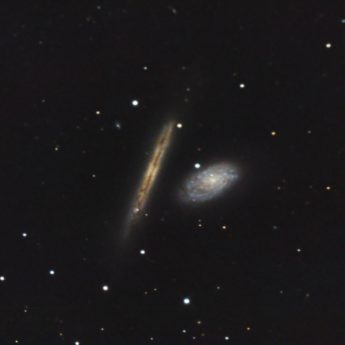 NGC 4302 & NGC 4298 - 2X2 binning, 18 sec frames