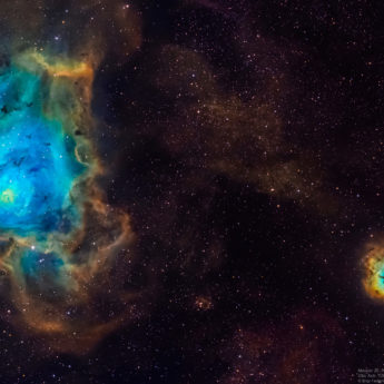 Lagoon Nebula and Trifid Nebula
