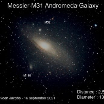 Messier M31 Andromeda Galaxy (+M32 + M110)